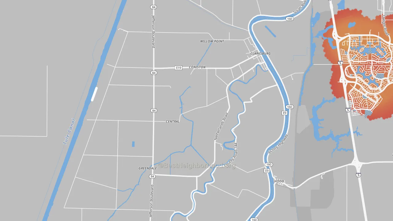 Transit Grade map of 95612, CA