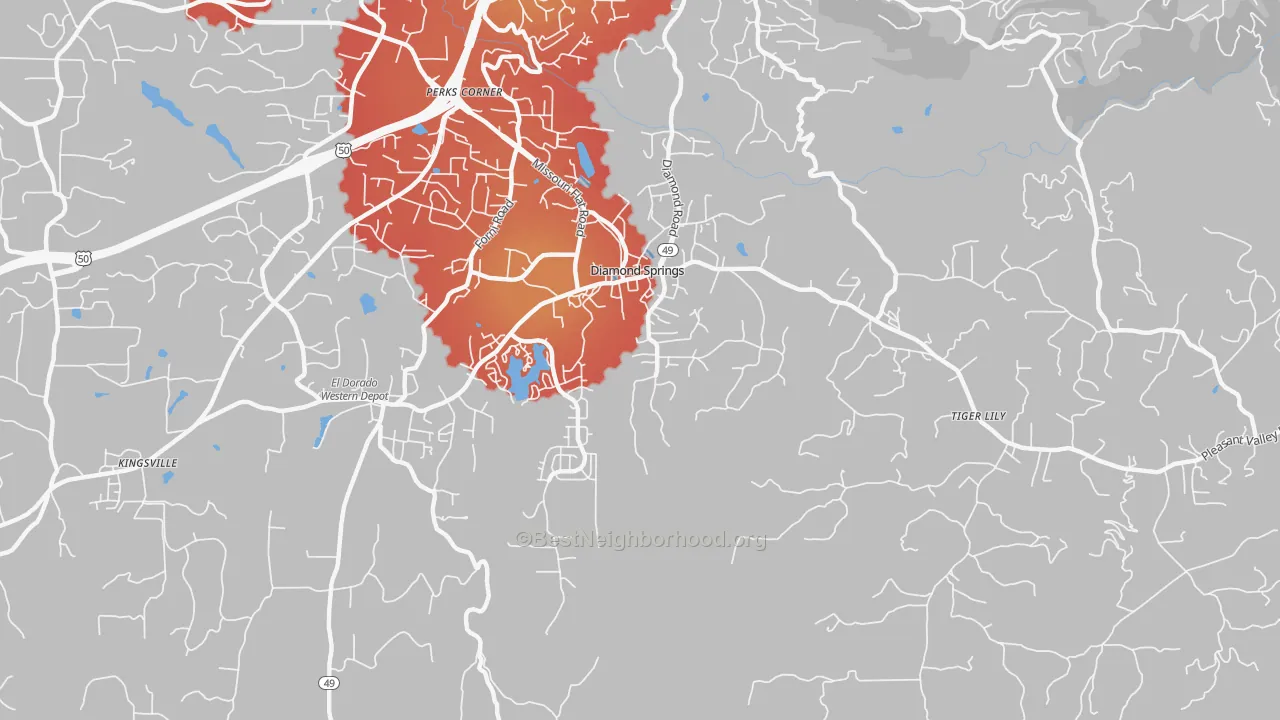 Transit Grade map of 95619, CA