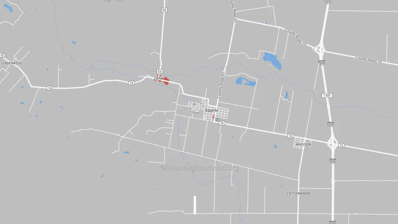 Transit Grade map of 95627, CA