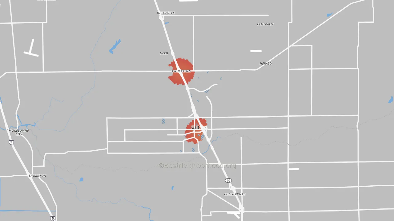 Transit Grade map of 95632, CA