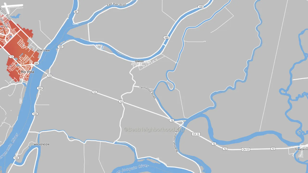 Transit Grade map of 95641, CA