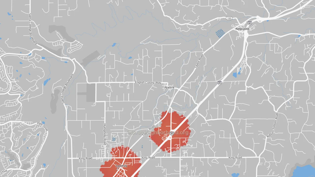 Transit Grade map of 95663, CA