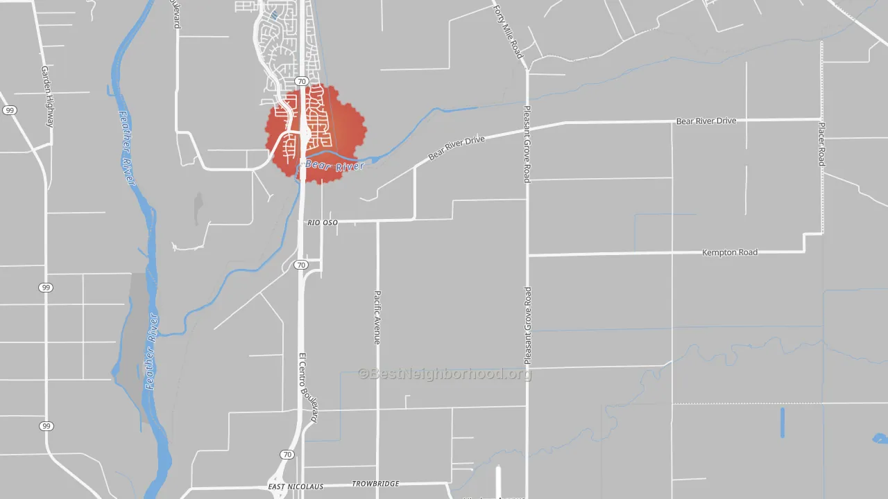 Transit Grade map of 95674, CA
