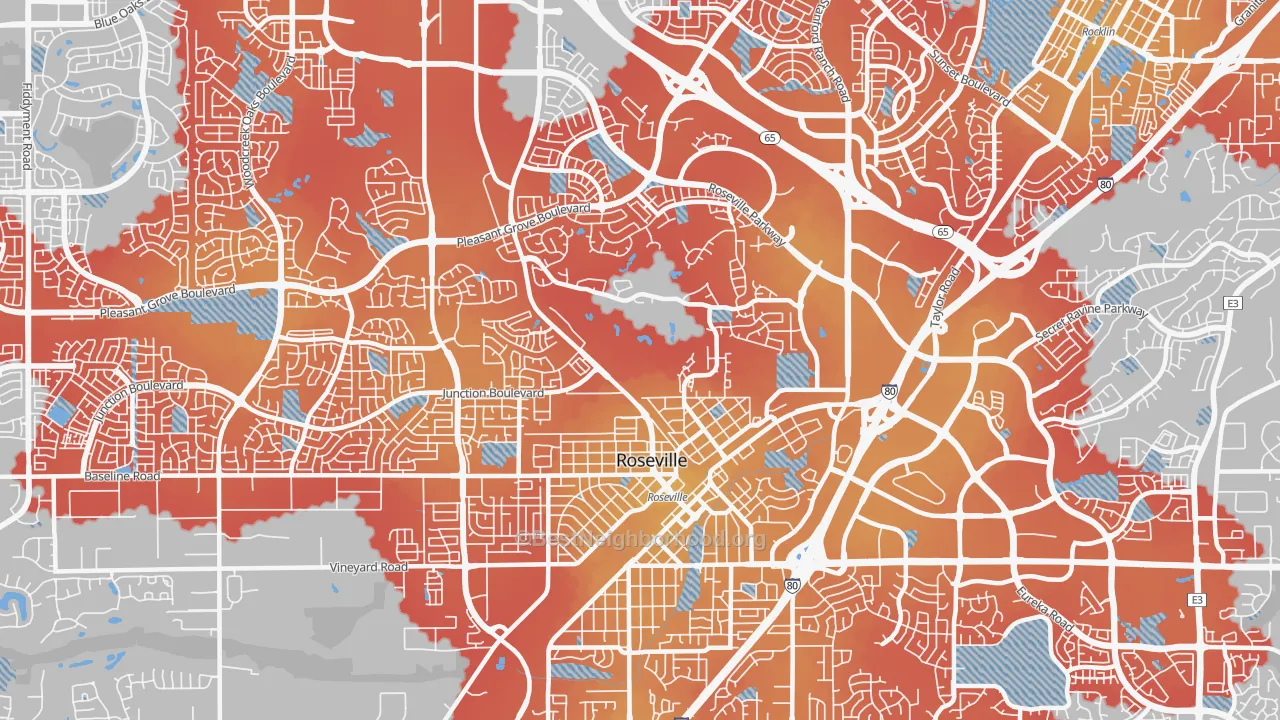 Transit Grade map of 95678, CA