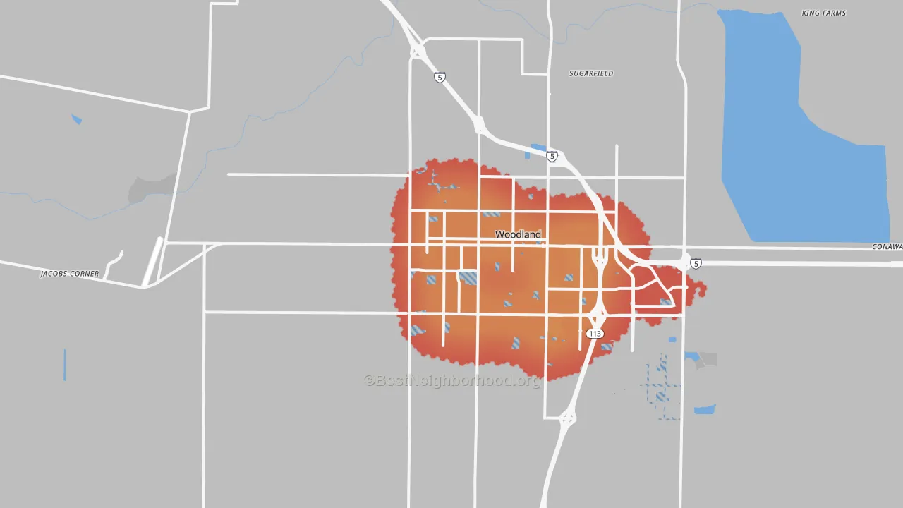 Transit Grade map of 95695, CA