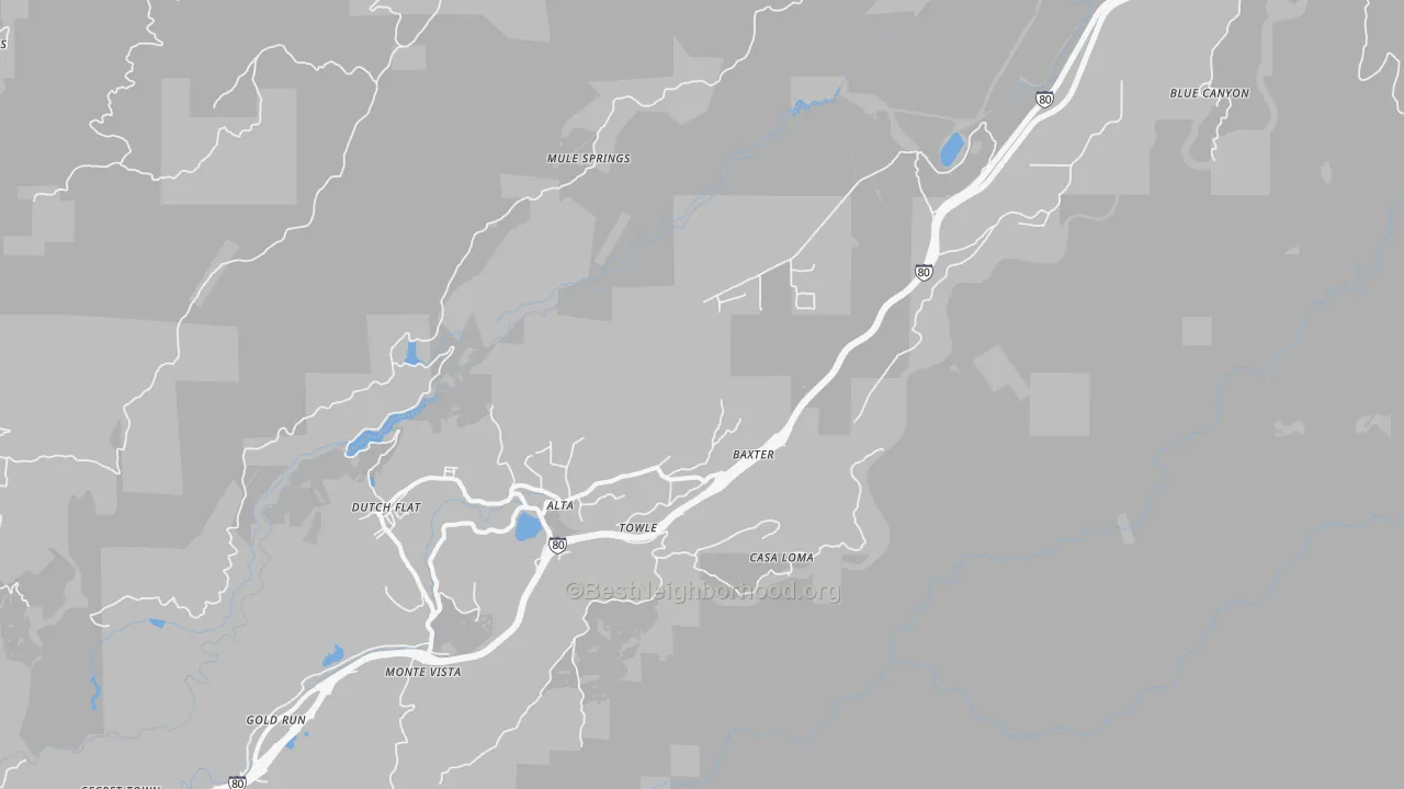 Transit Grade map of 95701, CA