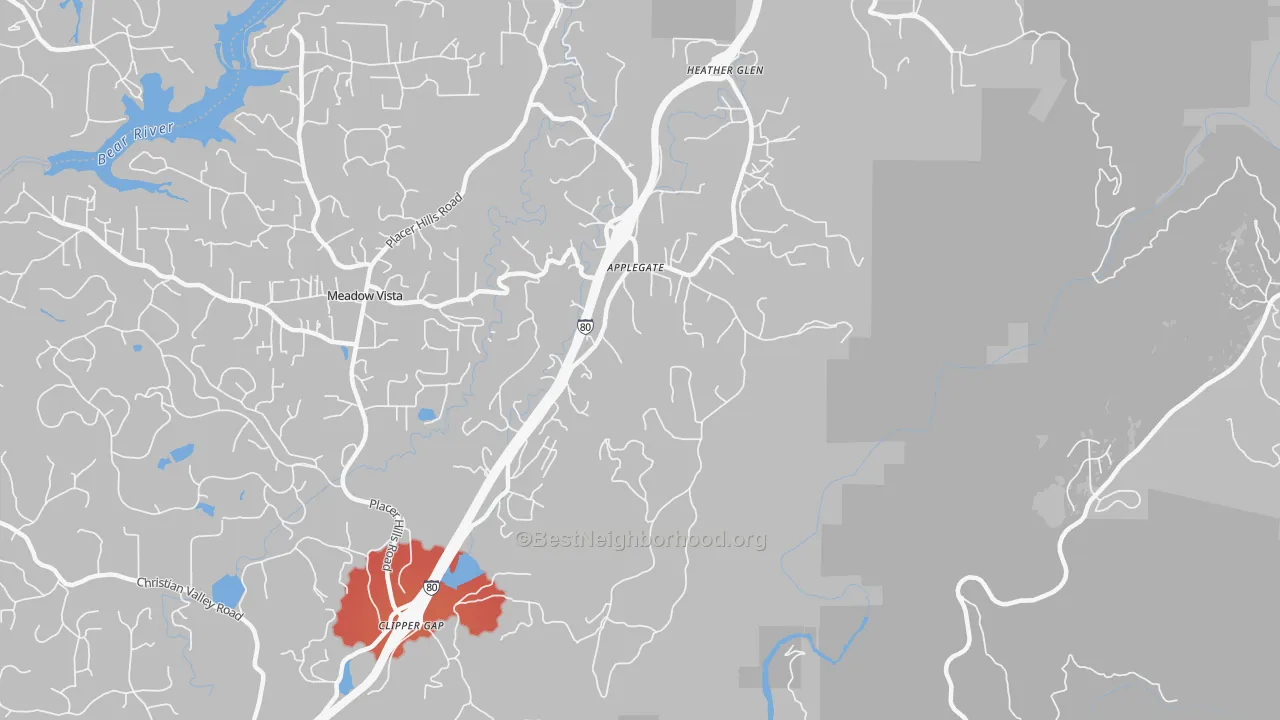 Transit Grade map of 95703, CA