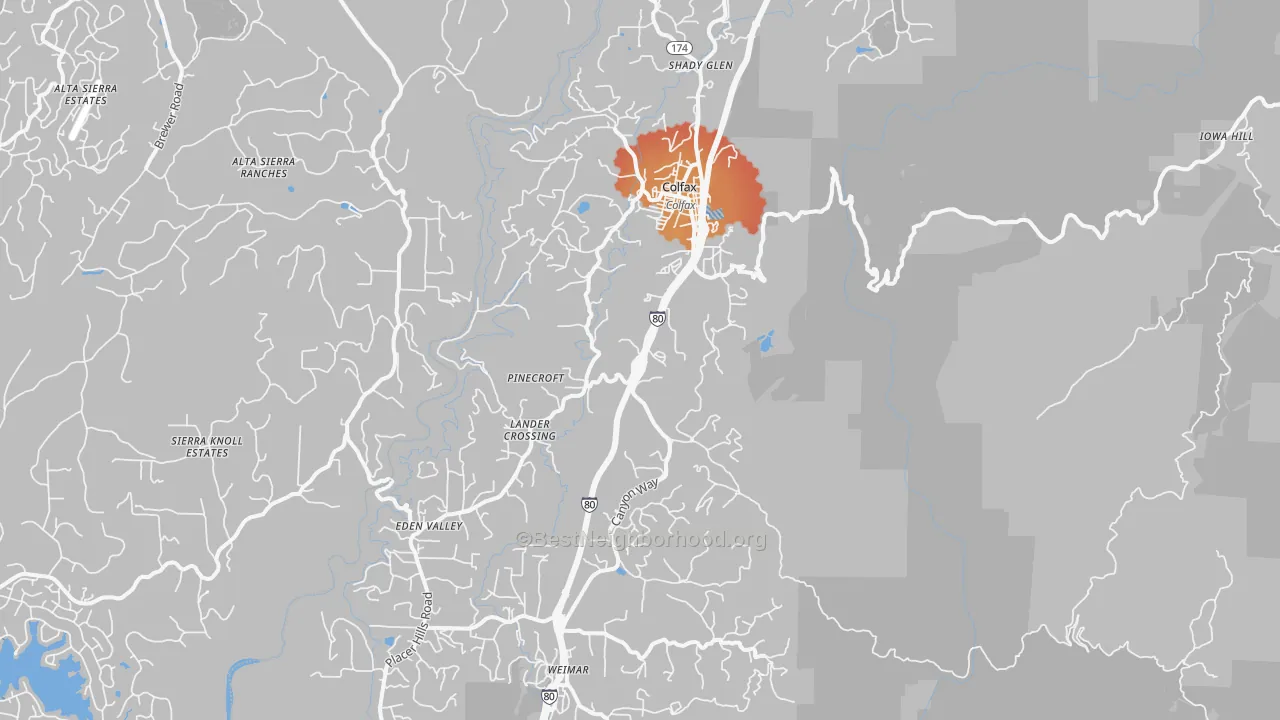 Transit Grade map of 95713, CA