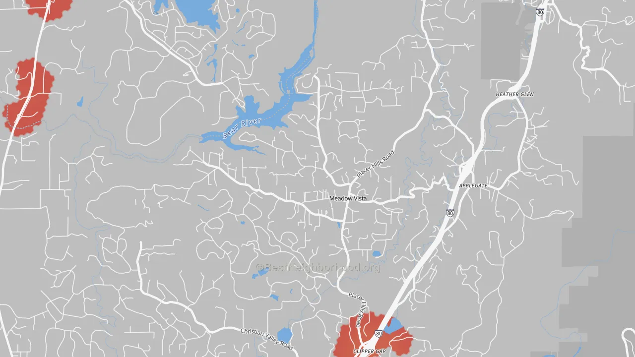 Transit Grade map of 95722, CA
