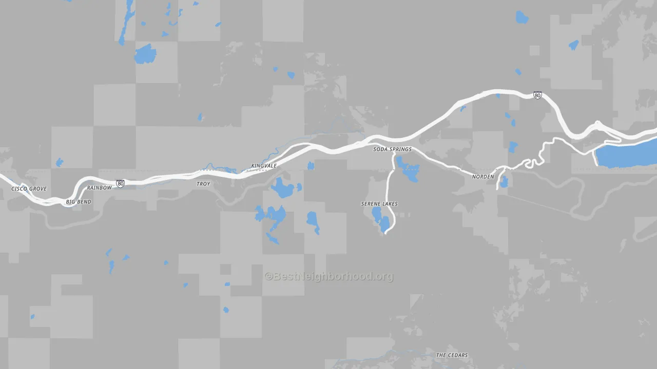 Transit Grade map of 95728, CA