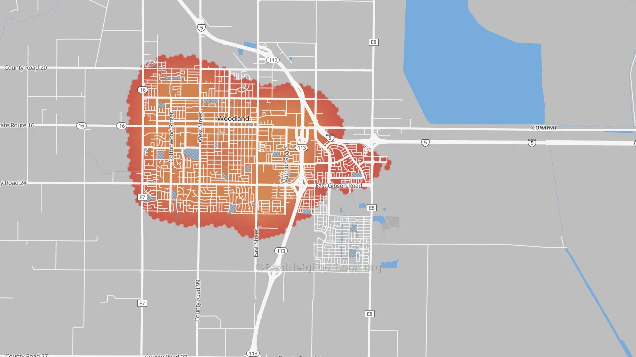 Transit Grade map of 95776, CA