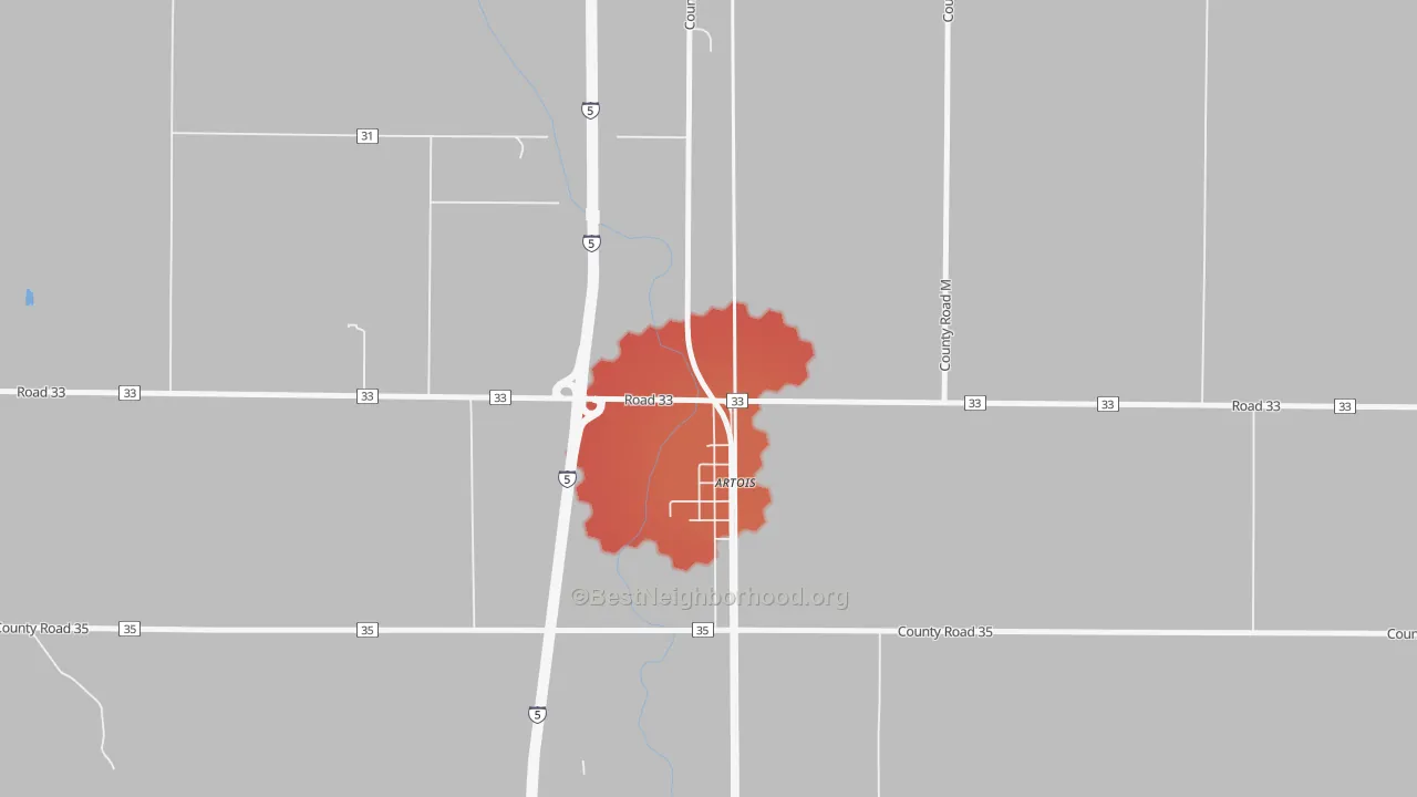 Transit Grade map of 95913, CA
