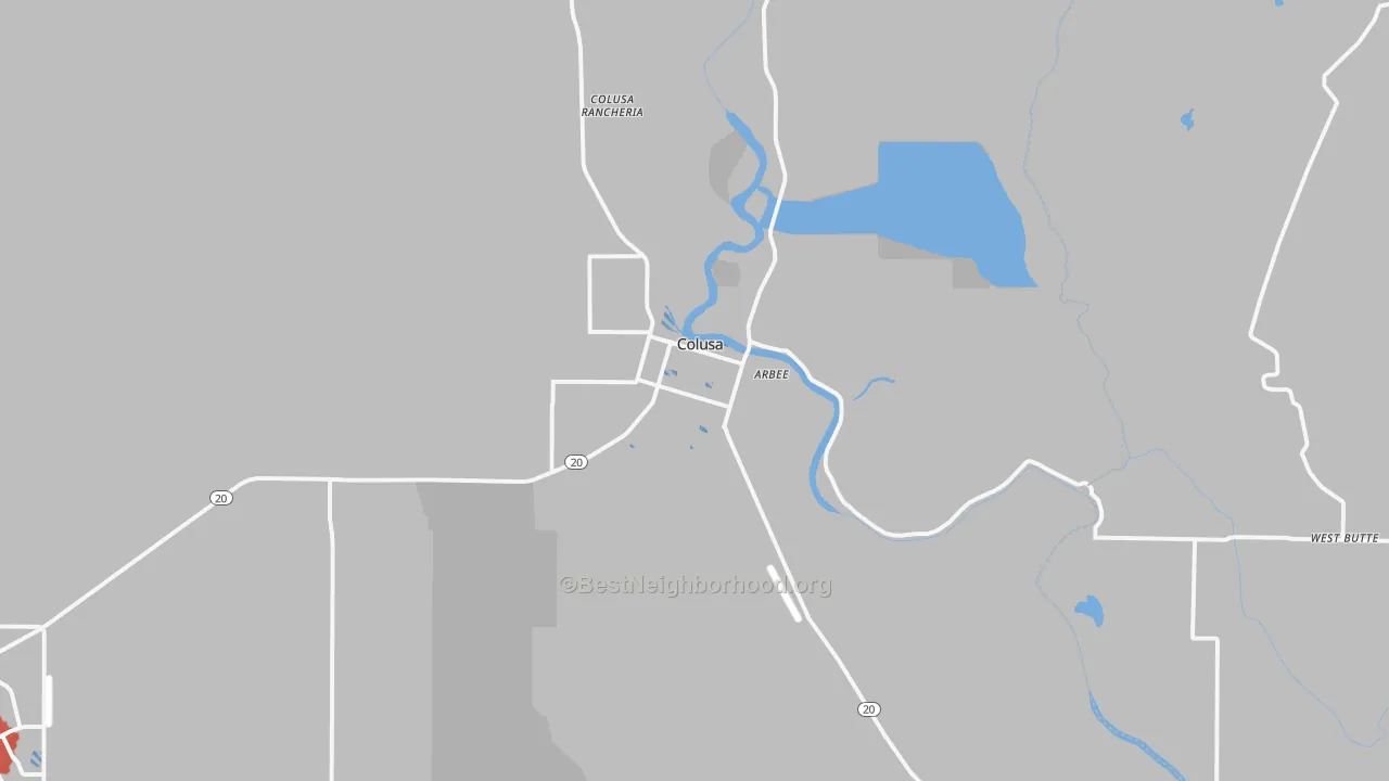 Transit Grade map of 95932, CA