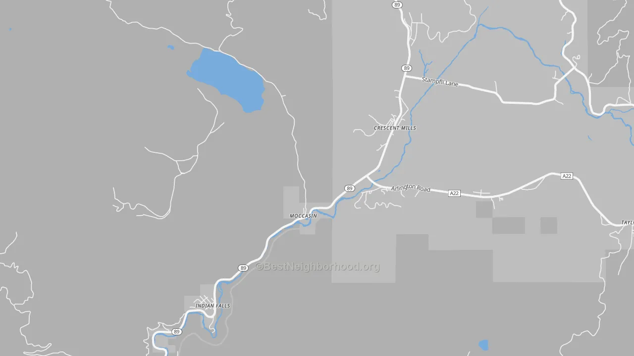 Transit Grade map of 95934, CA