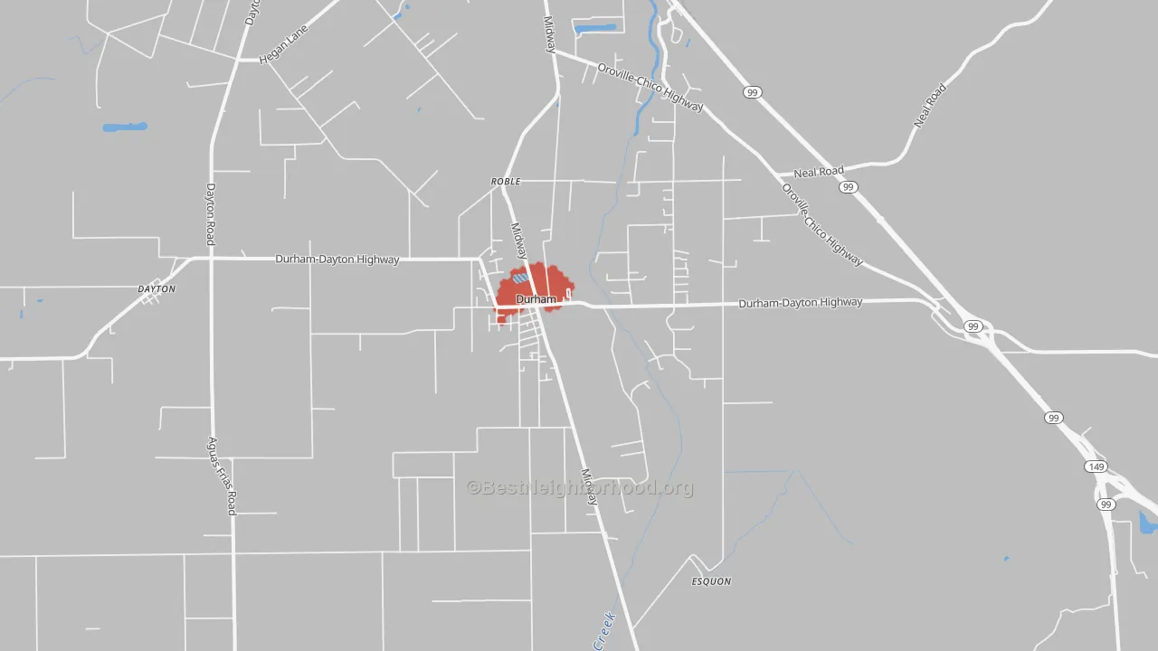 Transit Grade map of 95938, CA