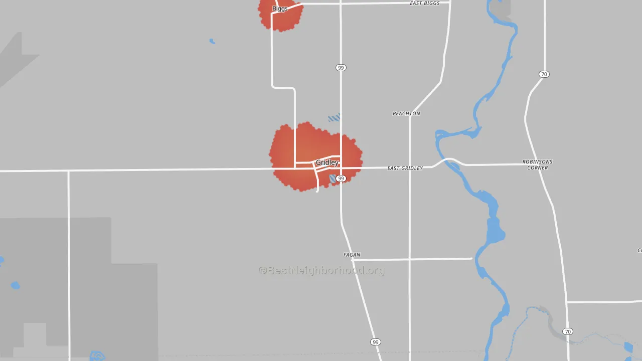 Transit Grade map of 95948, CA