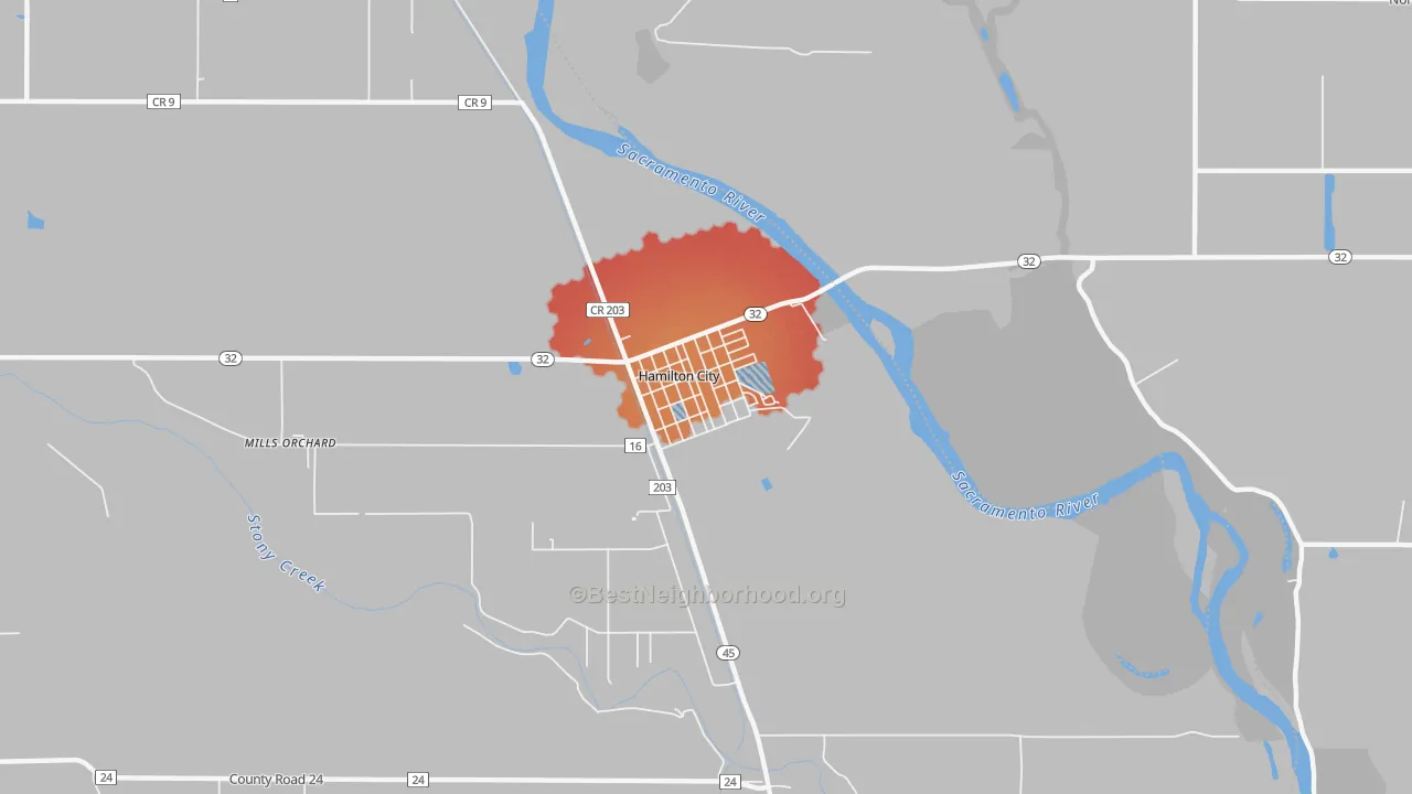 Transit Grade map of 95951, CA
