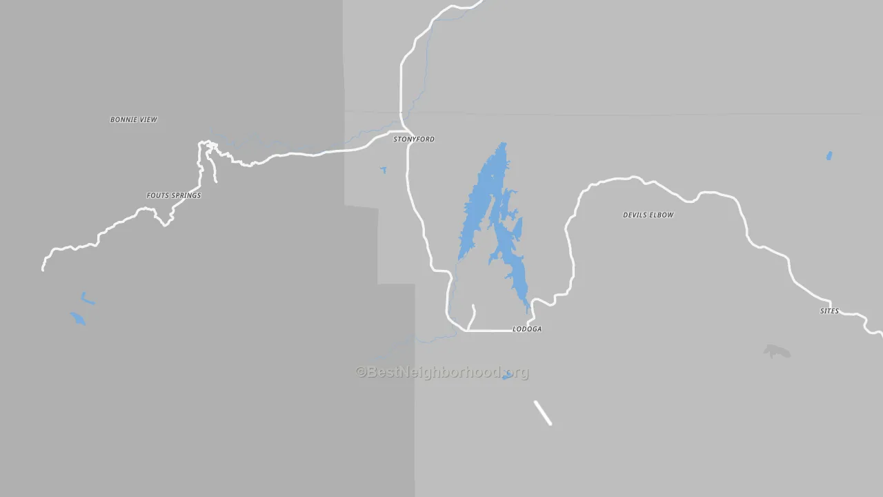 Transit Grade map of 95979, CA