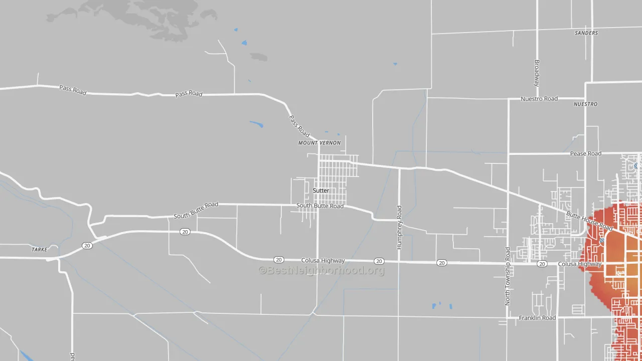 Transit Grade map of 95982, CA