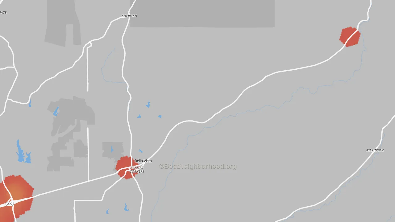 Transit Grade map of 96008, CA