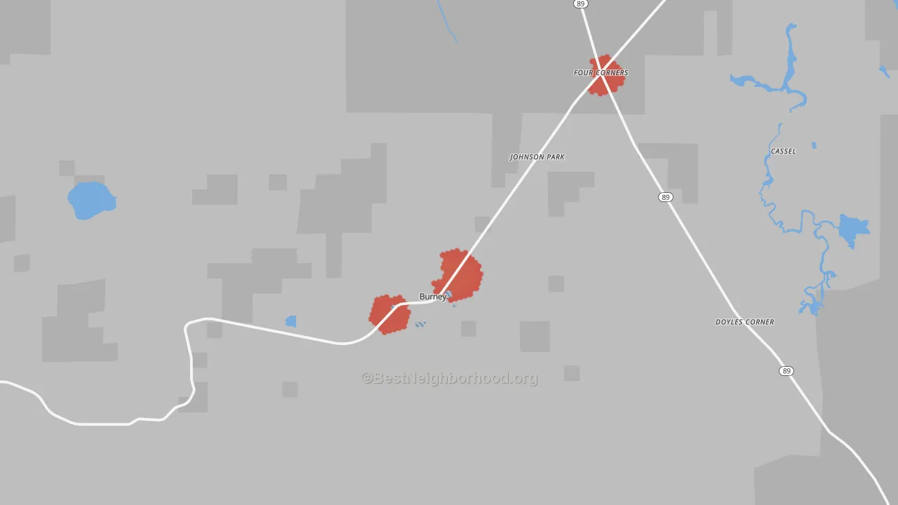 Transit Grade map of 96013, CA