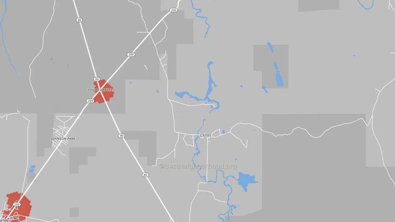 Transit Grade map of 96016, CA