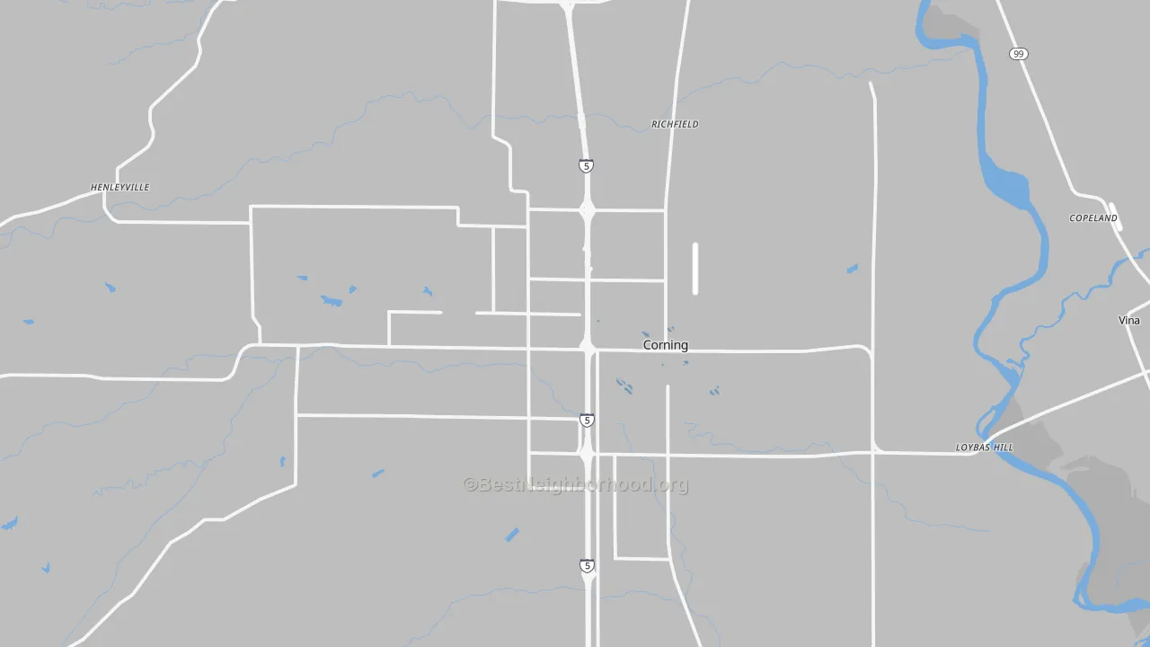 Transit Grade map of 96021, CA