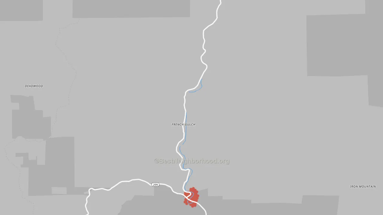 Transit Grade map of 96033, CA