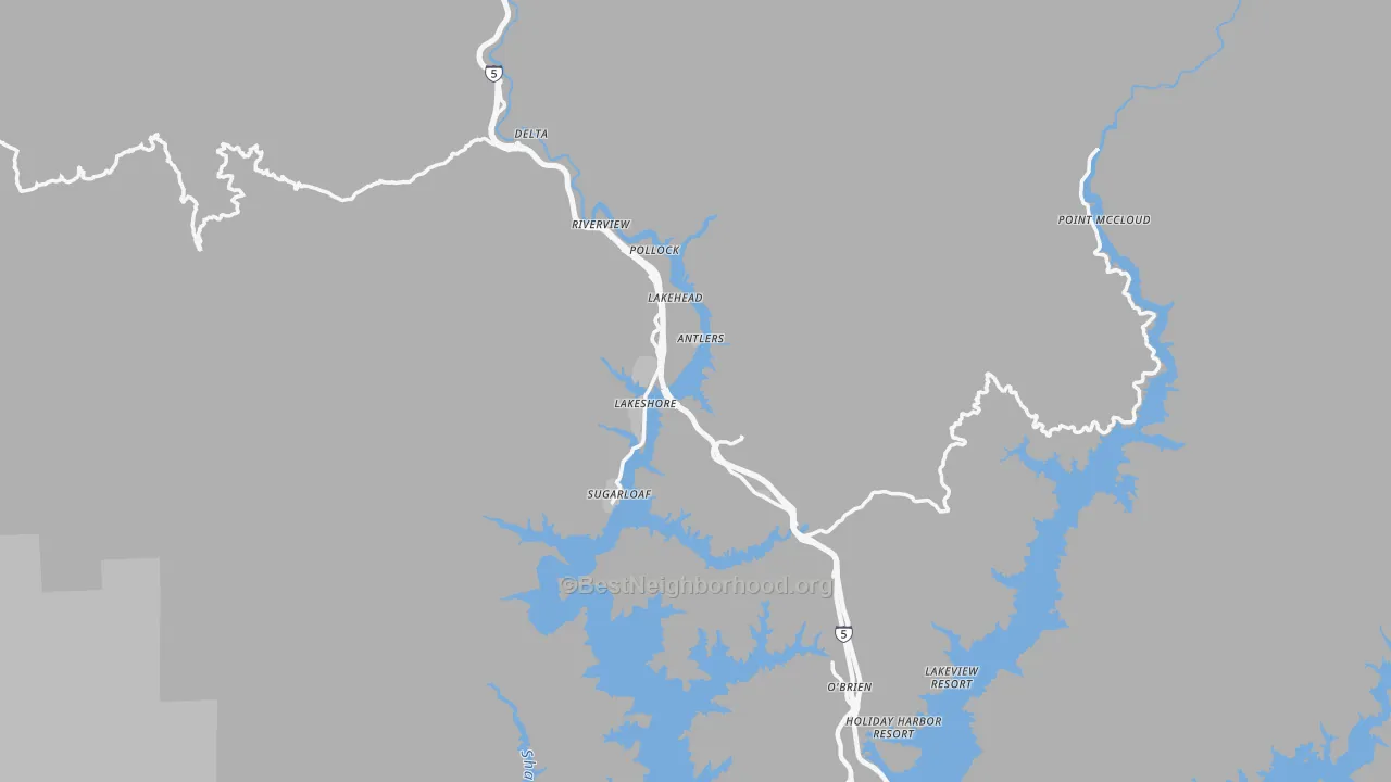 Transit Grade map of 96051, CA