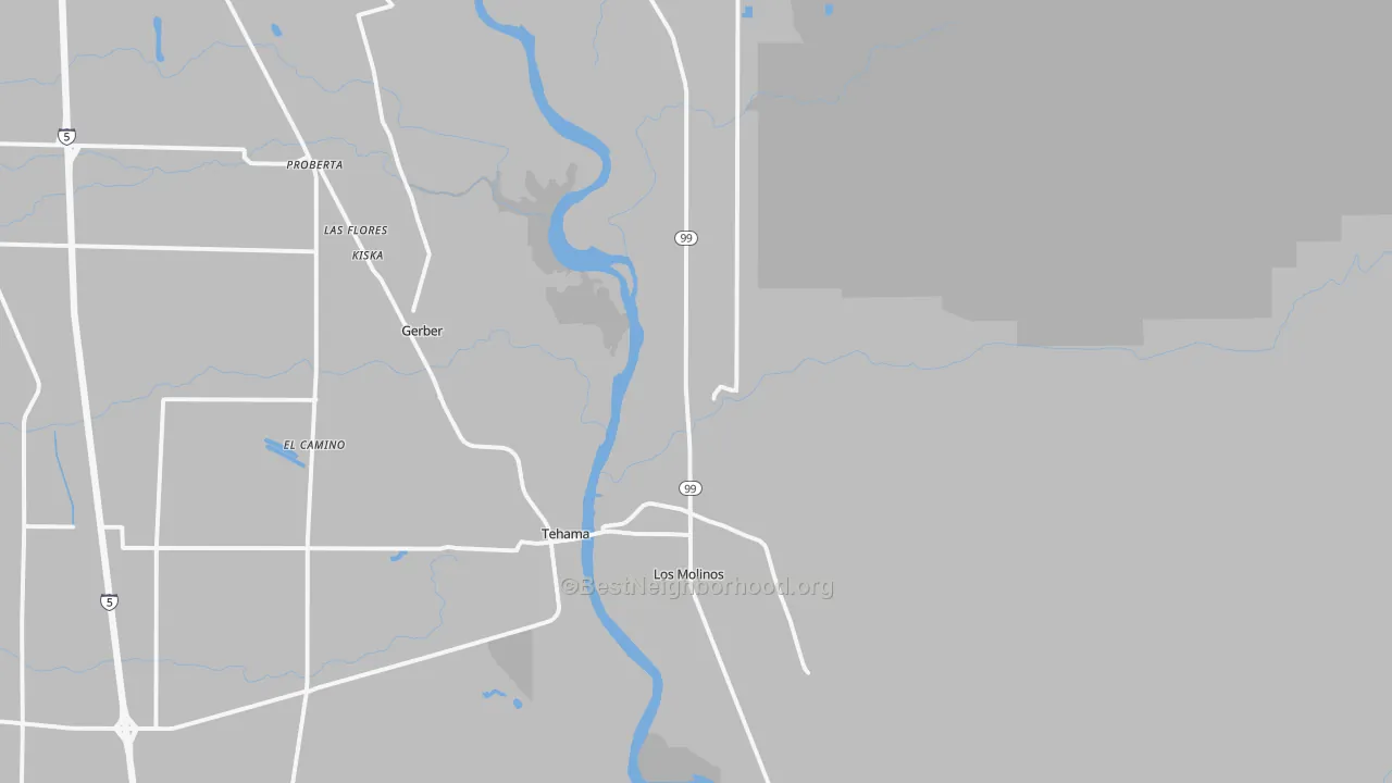 Transit Grade map of 96055, CA