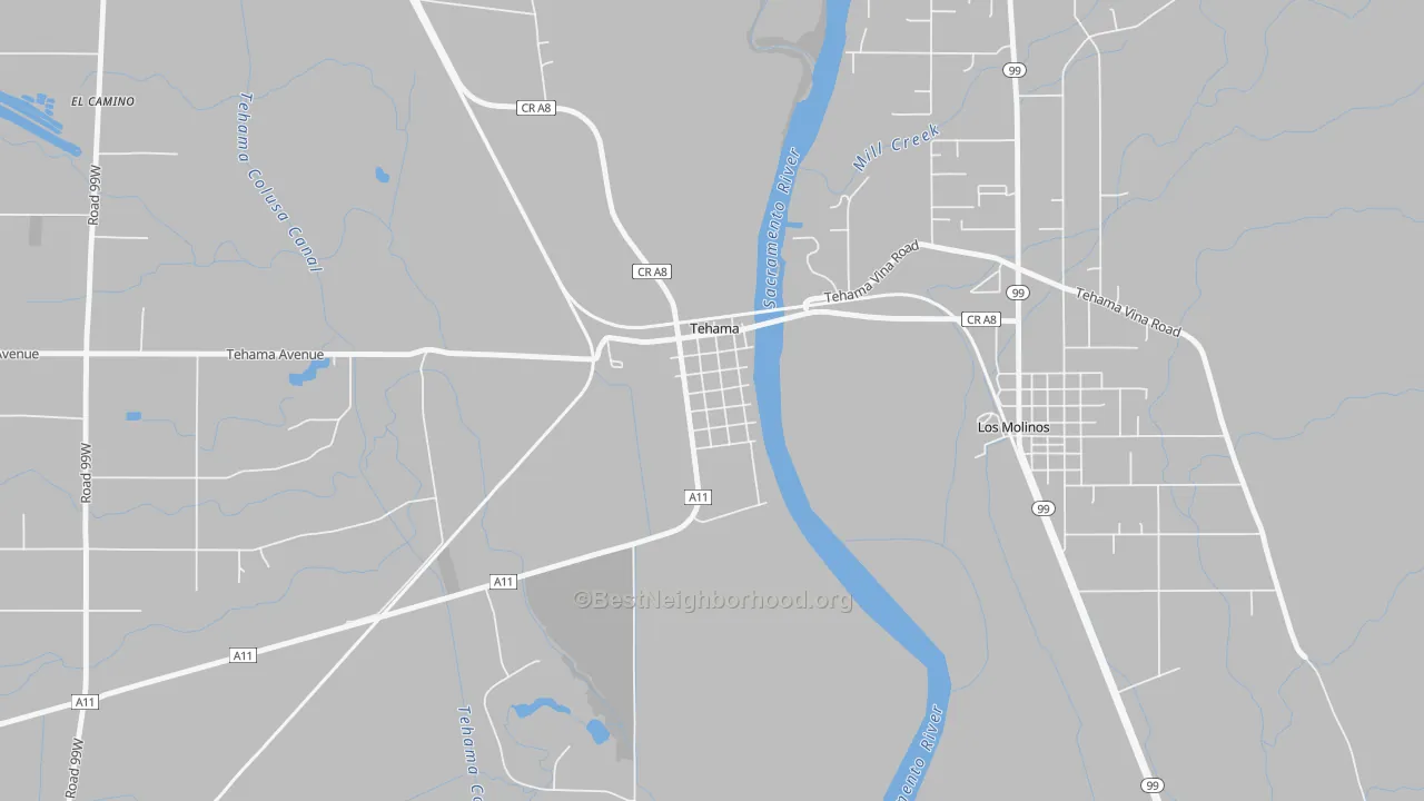 Transit Grade map of 96090, CA