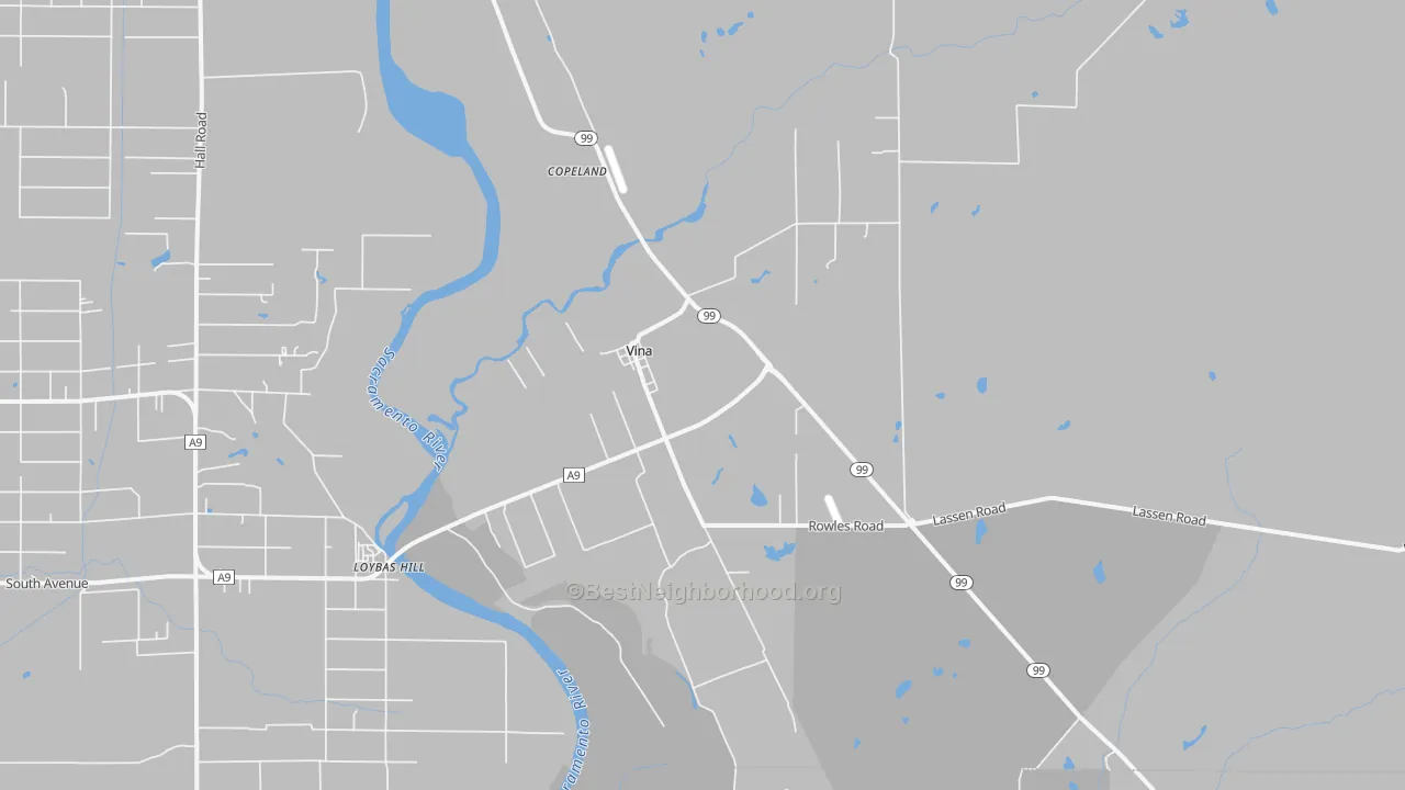 Transit Grade map of 96092, CA