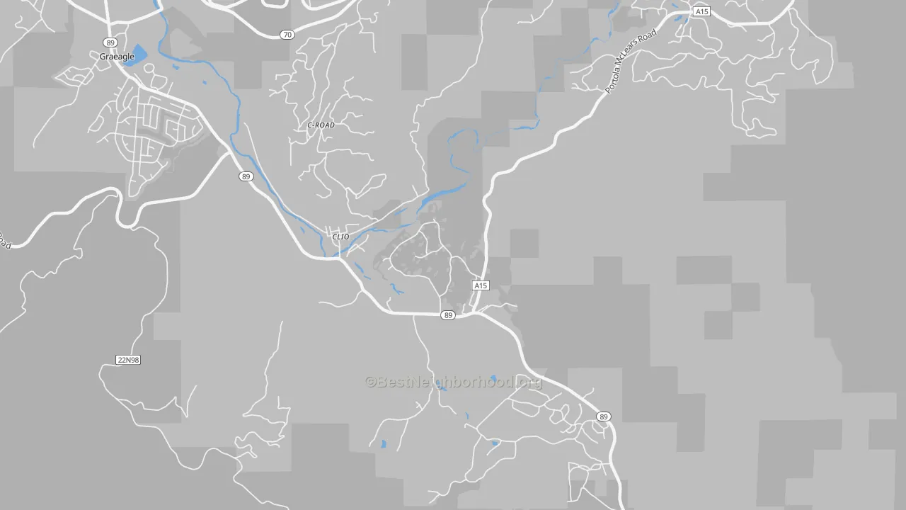 Transit Grade map of 96106, CA