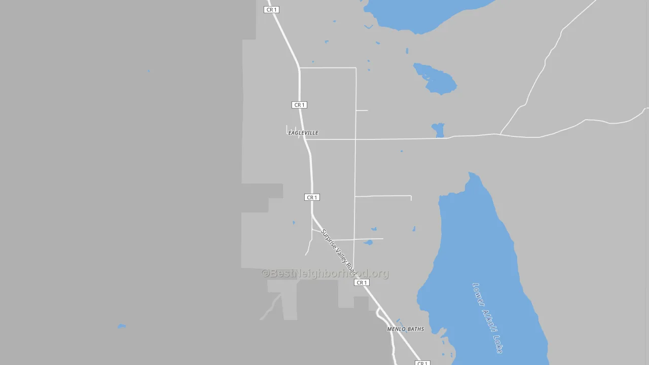 Transit Grade map of 96110, CA