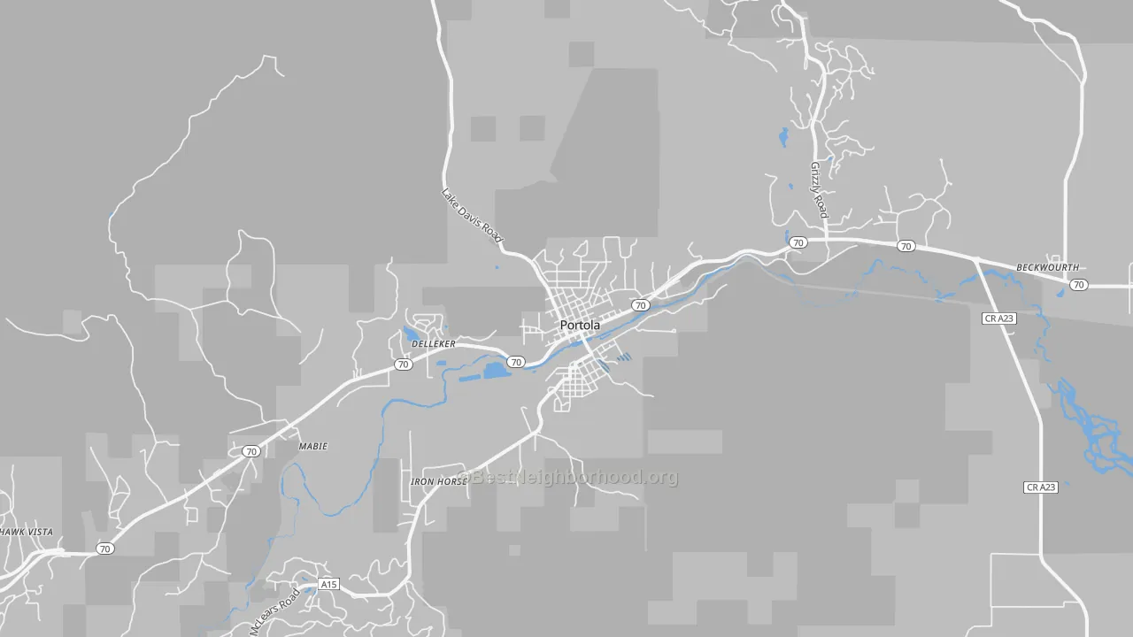 Transit Grade map of 96122, CA