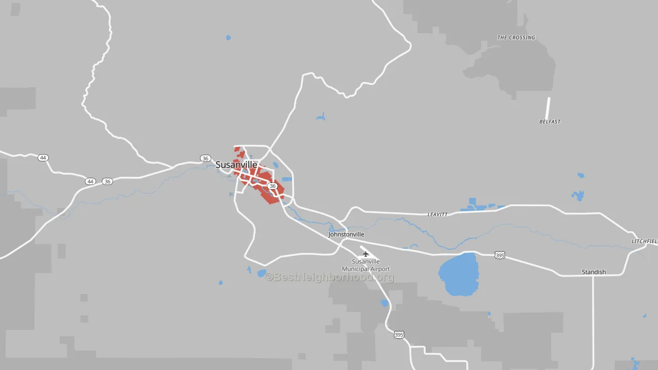 Transit Grade map of 96130, CA