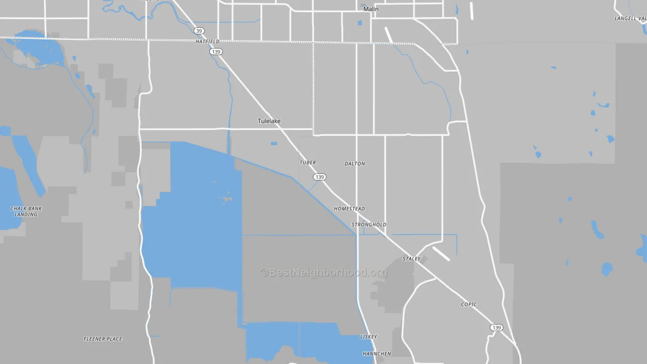 Transit Grade map of 96134, CA