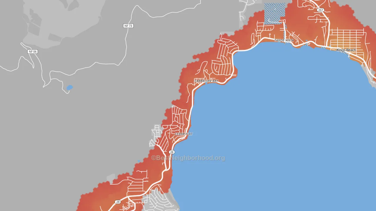 Transit Grade map of 96140, CA
