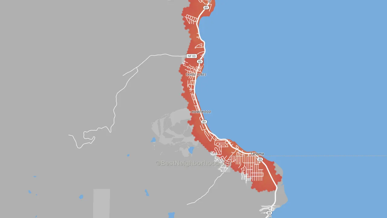 Transit Grade map of 96141, CA