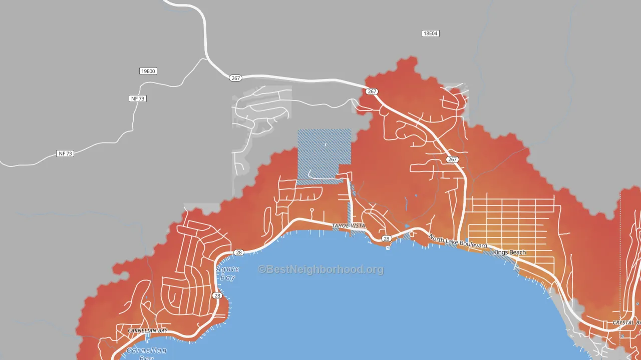 Transit Grade map of 96148, CA