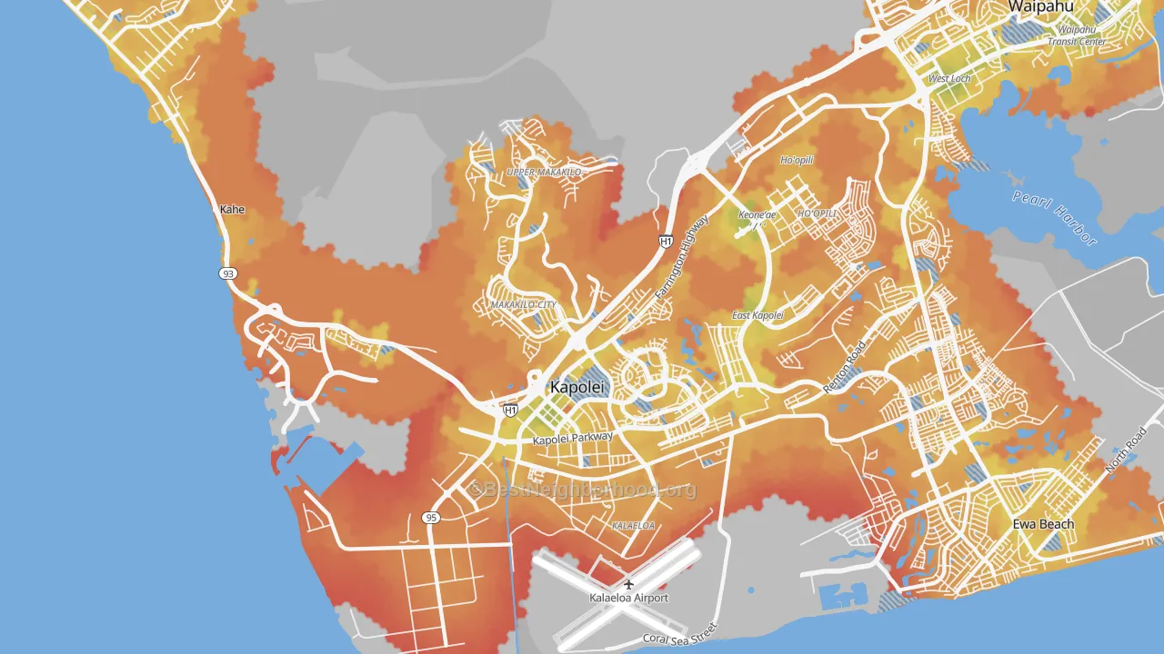 Transit Grade map of 96707, HI