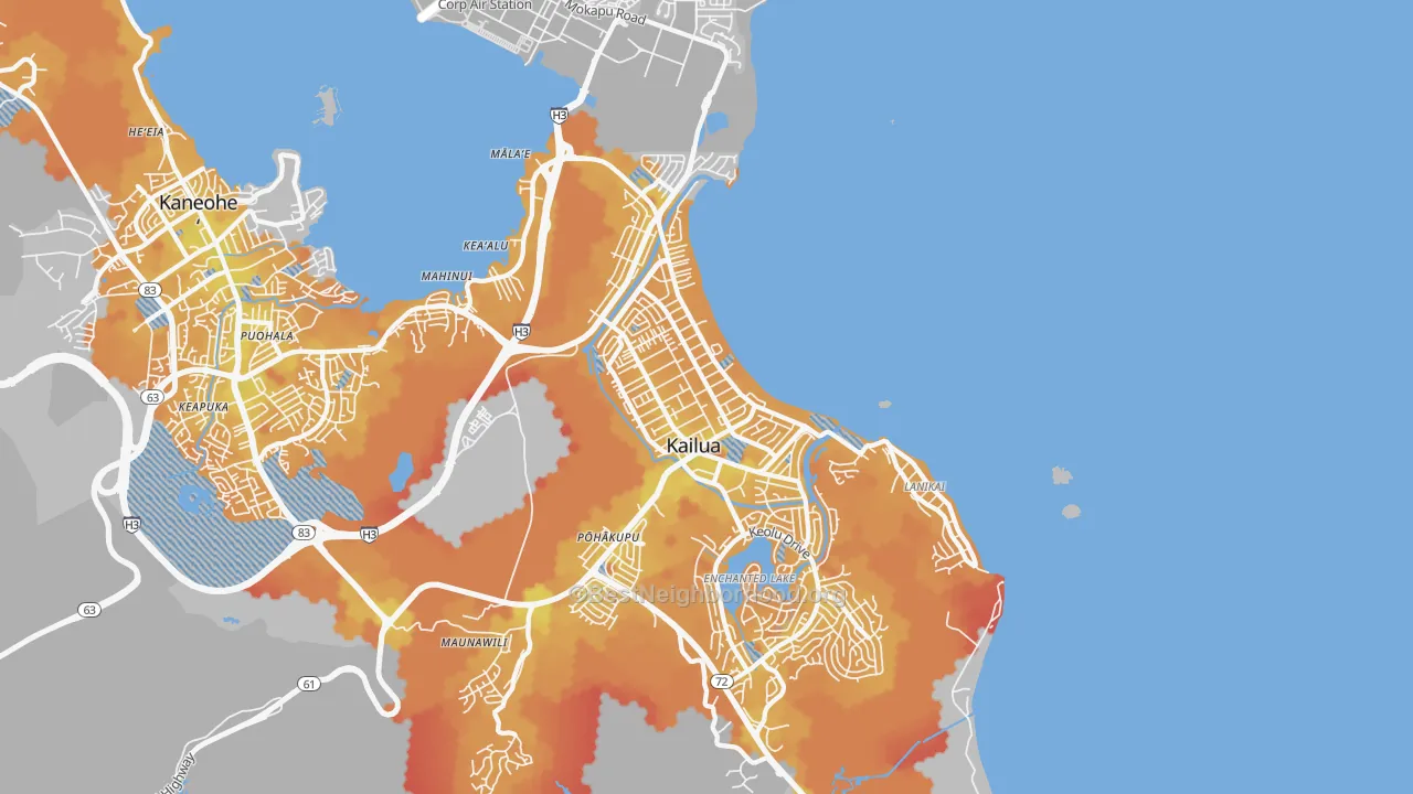 Transit Grade map of 96734, HI