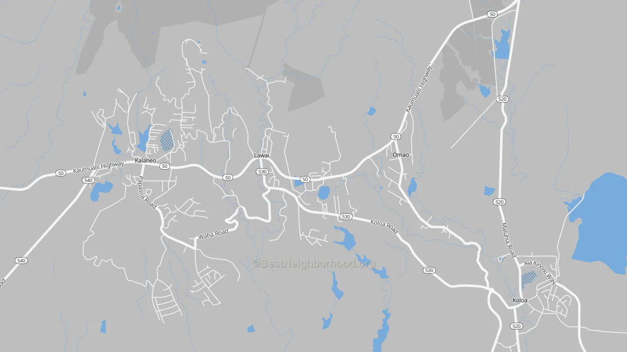 Transit Grade map of 96765, HI