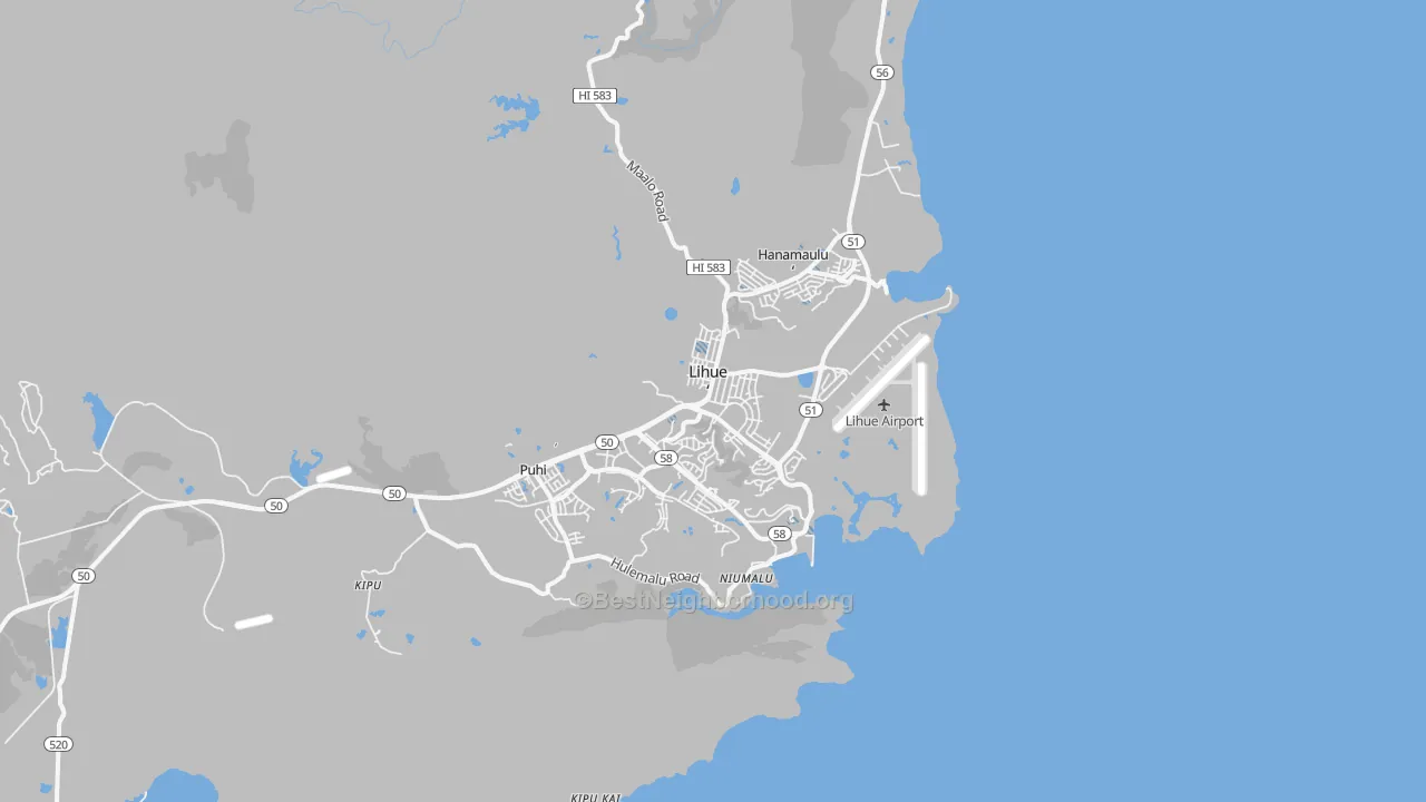 Transit Grade map of 96766, HI