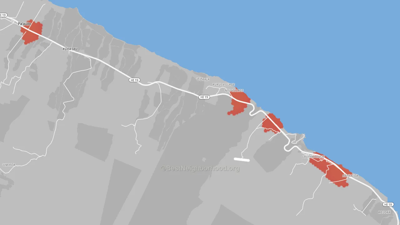 Transit Grade map of 96774, HI