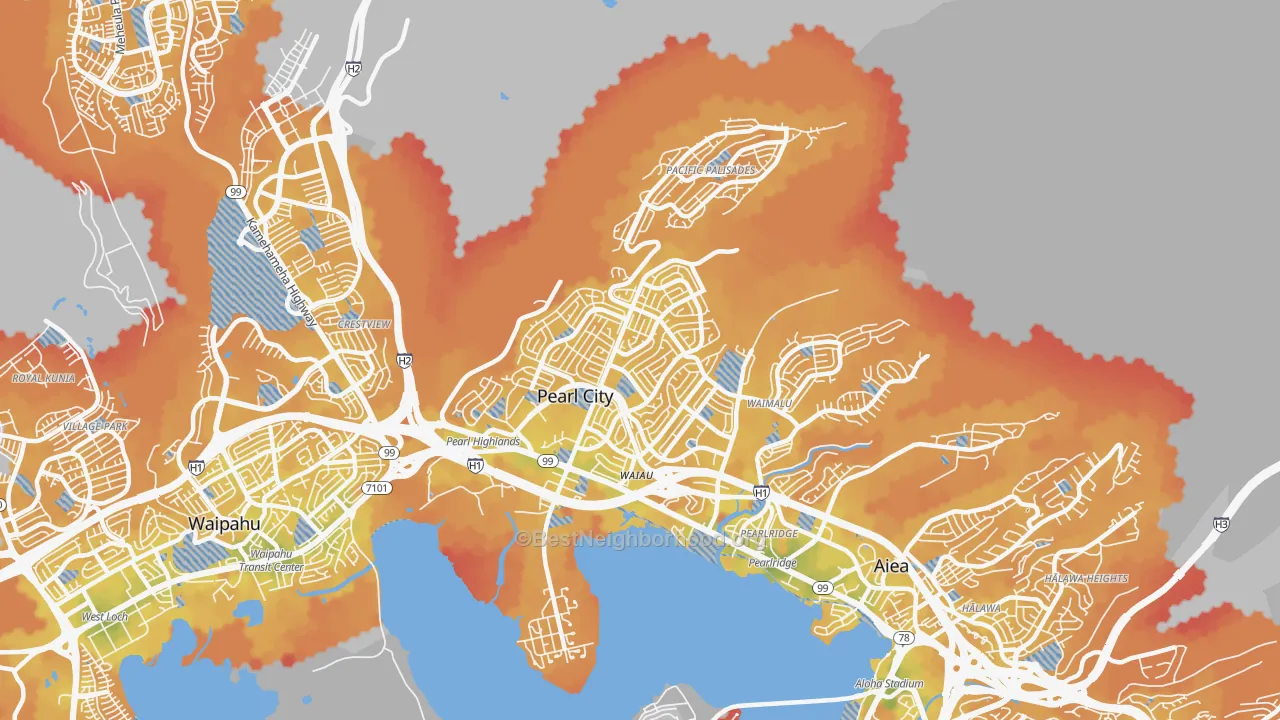 Transit Grade map of 96782, HI