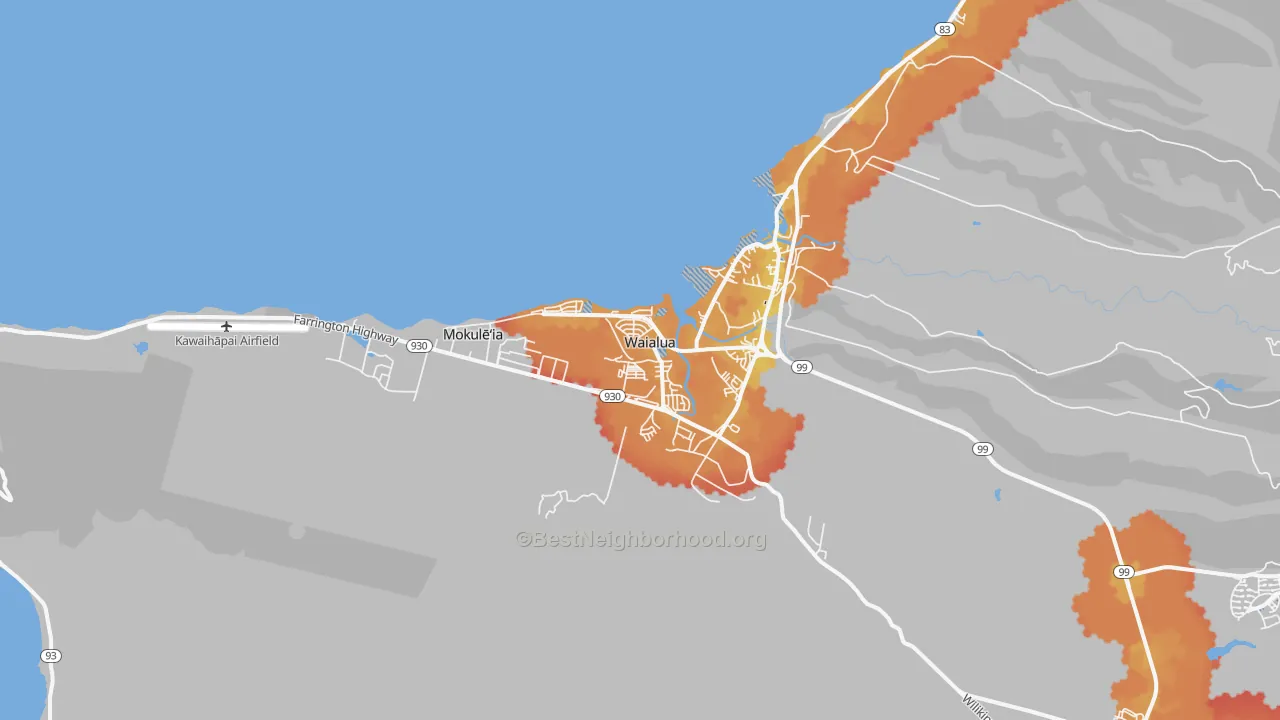 Transit Grade map of 96791, HI