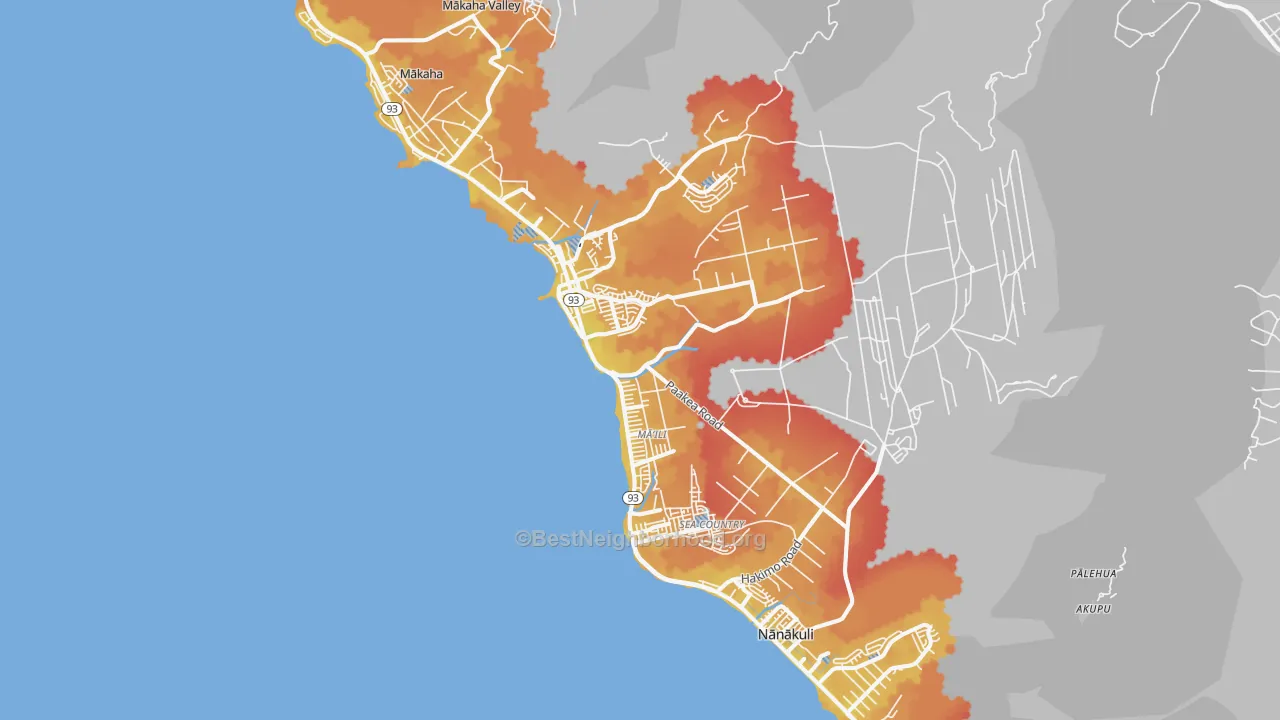 Transit Grade map of 96792, HI