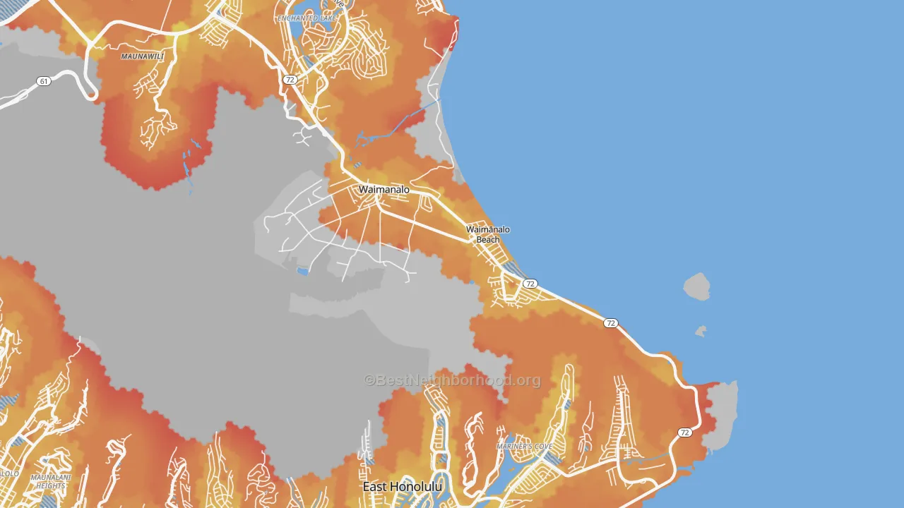 Transit Grade map of 96795, HI
