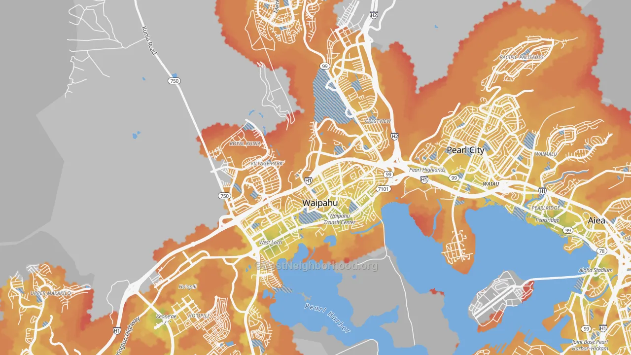 Transit Grade map of 96797, HI